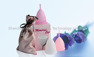 China 20Ml Reusable Silicone Soft Menstrual Period Cup S -1801 Pink / White / Purple supplier
