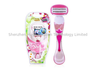 China LSXA1000 Pink Color  Razor for women With Dual 3 Blades Head supplier