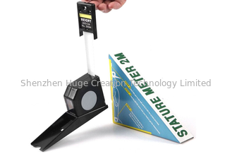 China Adult Children Outad Telescopic 2 M Height Measurement Rule Black Tape Ruler supplier