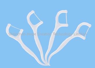 China 50pcs Oral clean dispossable Waxed Floss Picks Teeth Toothpicks Interdental Brush supplier