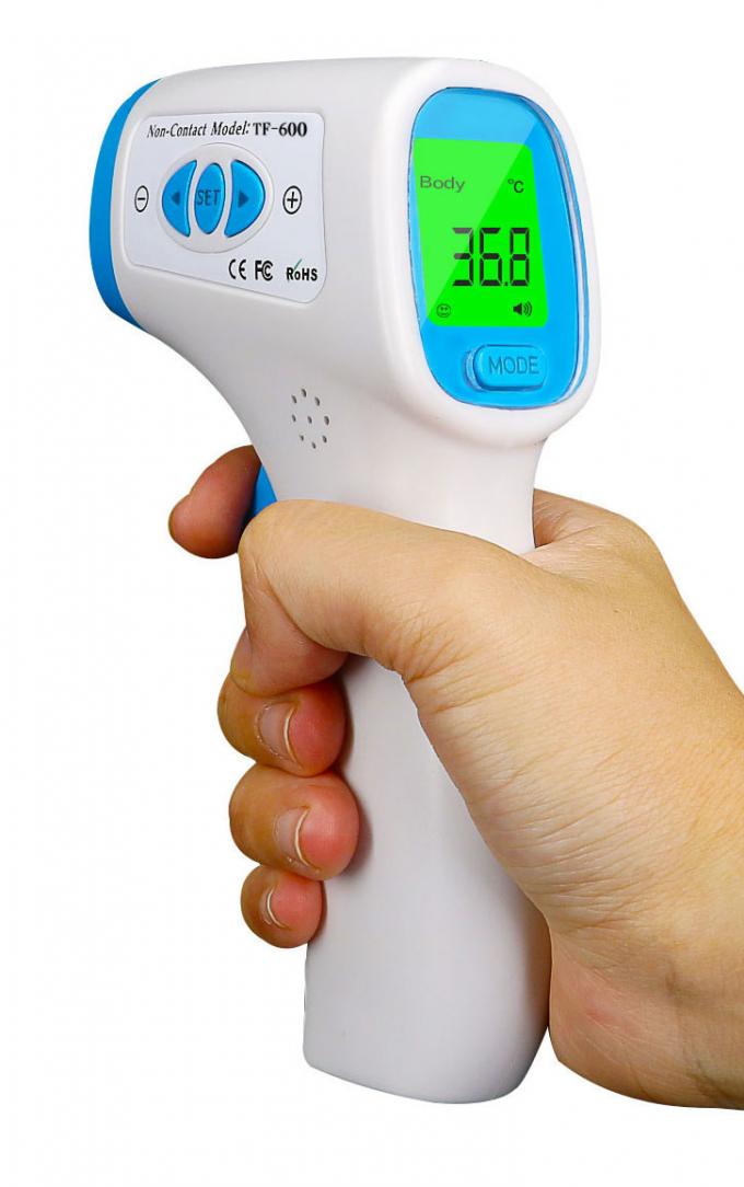 White Lcd Display Tricolor Backlight Digital Infrared Thermometer Body Temerature Test