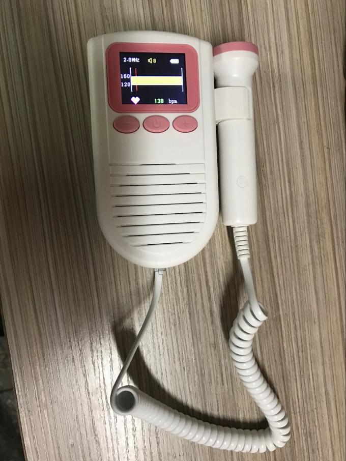 Pocket Prenatal Heart monitor Fetal Doppler BABY Heartbeat pink 2.0 MHz