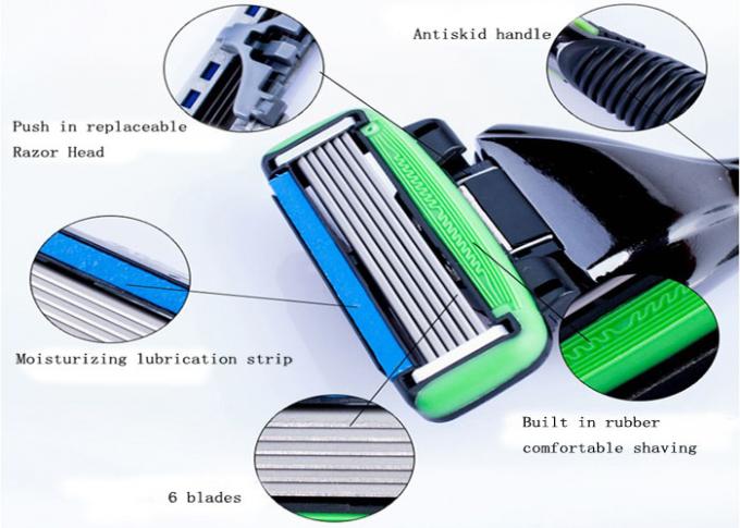 6 Blades Dorco razor for shaving , Pace 6 blue lubricating strip Razor Cartridges