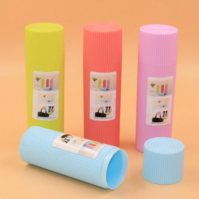 Portable Traval Plactic Corrugated Toothbrush Box Toiletries Stationery Holder Cover Cups