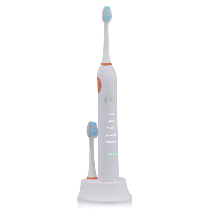 Recharable electric sonic toothbrush with timer function in black or white color