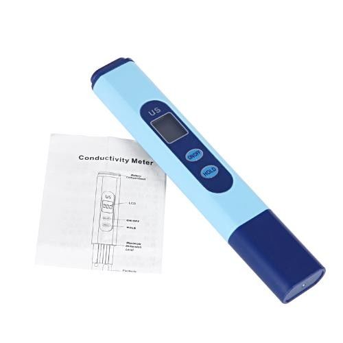 Blue Color Digital LCD EC Conductivity Meter Water Quality Tester Pen H10128