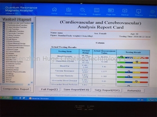 China Silver Color Body Quantum Sub Health Analyzer , quantum health analyzer supplier