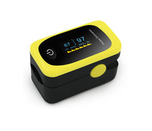 Purple Yellow color LED display Automatically power off  fingertip pulse oximeter TT-304 supplier