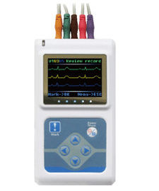 Dynamic ECG System 2AA Battery 3 Channel Holter ECG System with PC English Software supplier