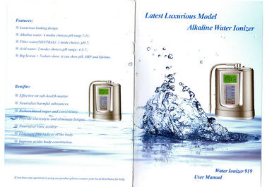 Portable Alkaline Water Ionizer With 5 / 3 Electrode Plates supplier