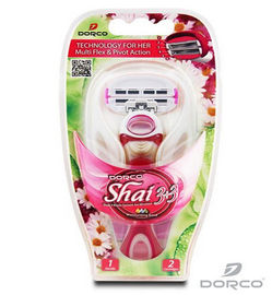 LSXA1000 Pink Color  Razor for women With Dual 3 Blades Head supplier