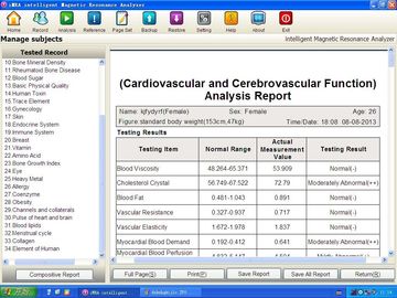 USB Quantum Magnetic Resonance Health Analyzer Computer Aided Testing System supplier