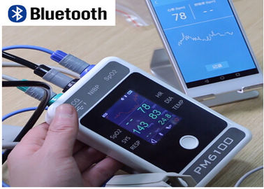 China PM6100 handheld bluetooth portable 7 inch multiparameter patient monitor distributor