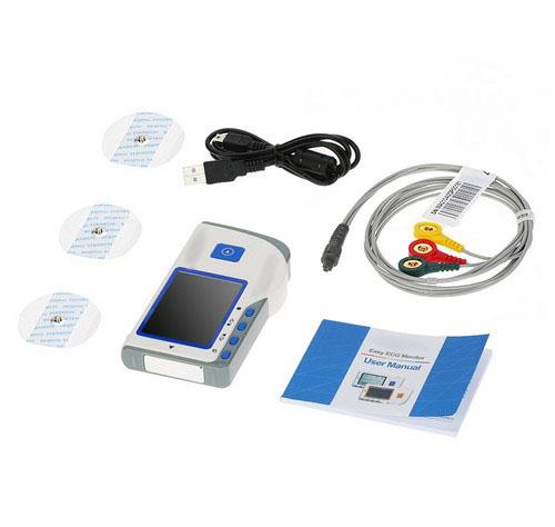 PC -80B 3 Leads Mobile Ultrasound Machine Ecg Holter Heart Rate Monitoring Lcd Display