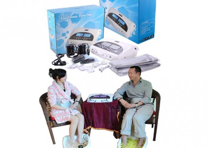 Two LCD discreen display White color Dual persons use detox foot spa machine 110-240V