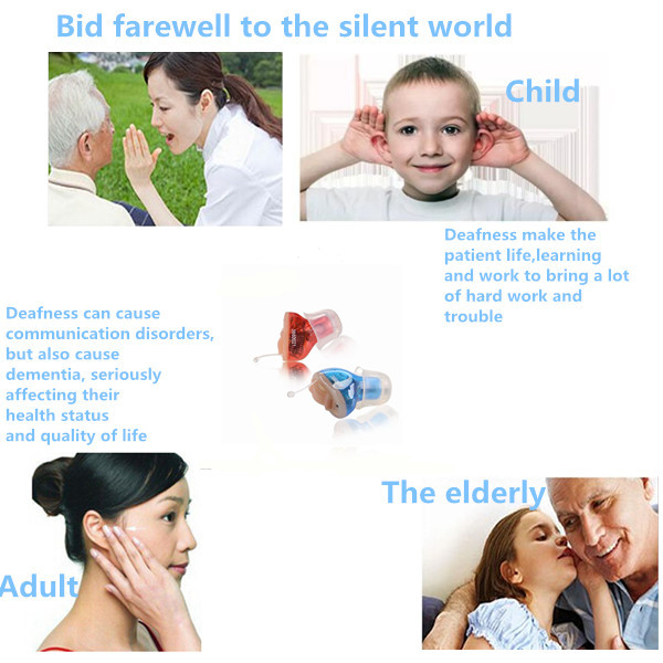 Invisible in The Ear Canal Hearing Aids for Deaf Adults Children S-16A Hearing Aids